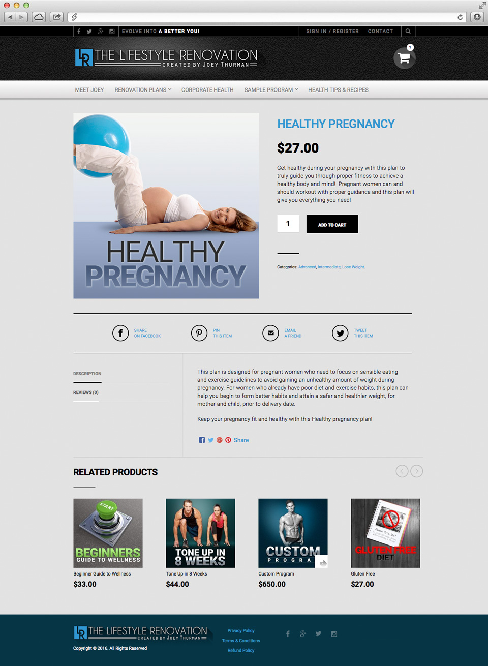 Product Page: Healthy Pregnancy